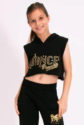 Sleeveless Dance Crop Hoodie