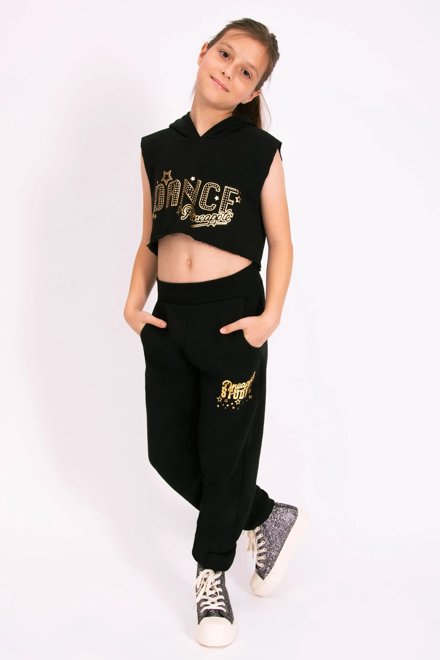 Sleeveless Dance Crop Hoodie