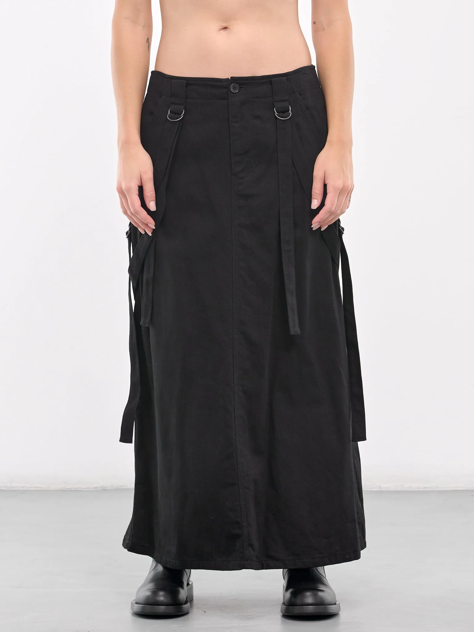 Strap Detail Skirt (LO-S12-010-BLACK)