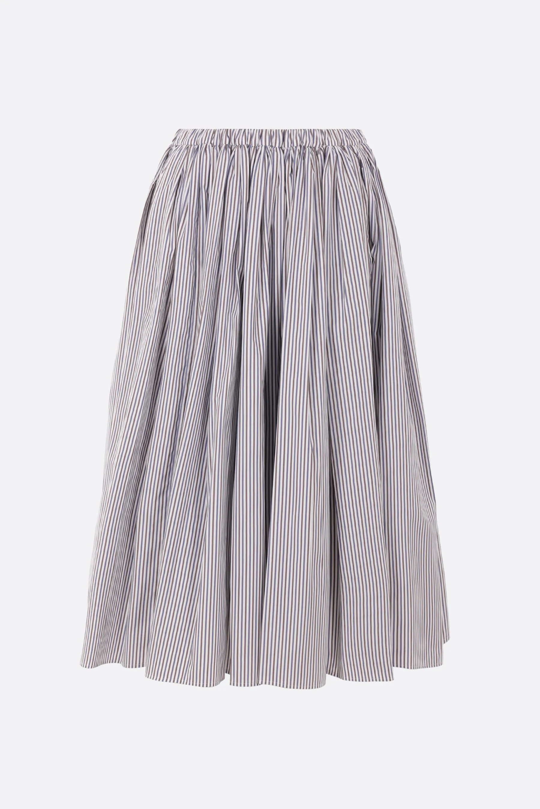 Striped Poplin Circle Skirt