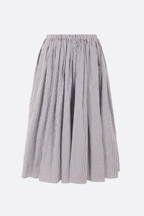 Striped Poplin Circle Skirt