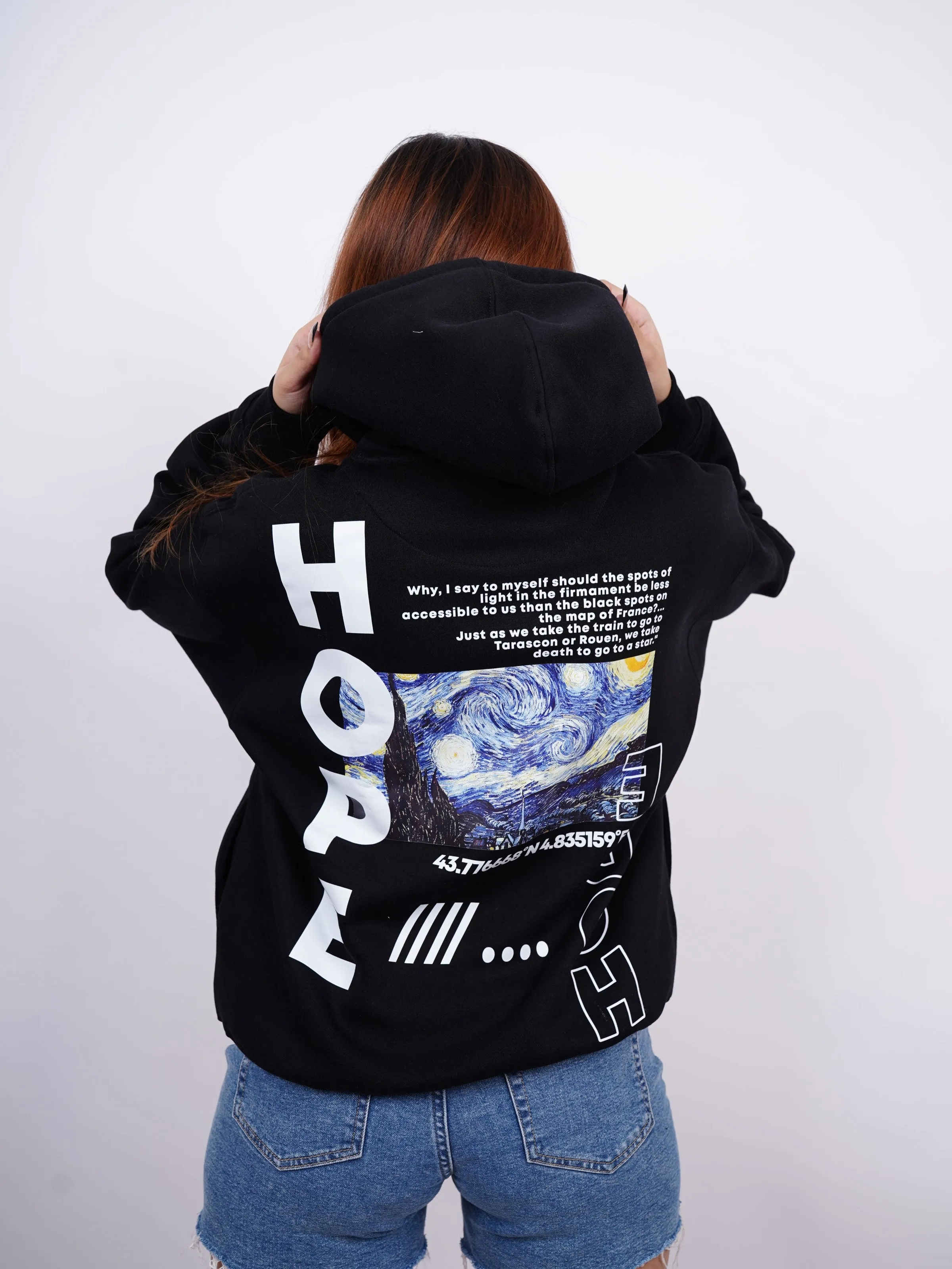 Van Gogh : Starry Night Heavyweight Baggy Hoodie For Men and Women