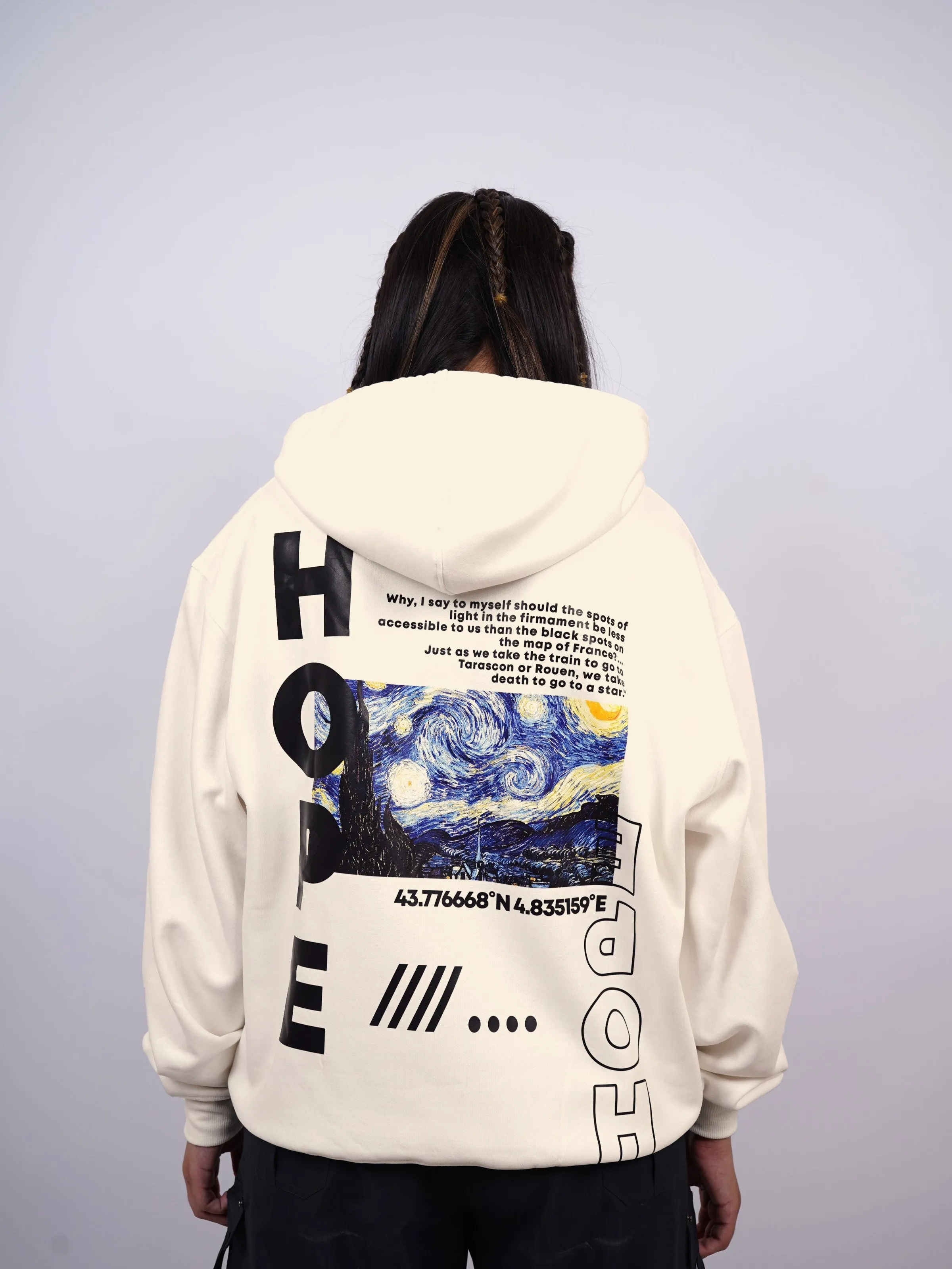 Van Gogh : Starry Night Heavyweight Baggy Hoodie For Men and Women