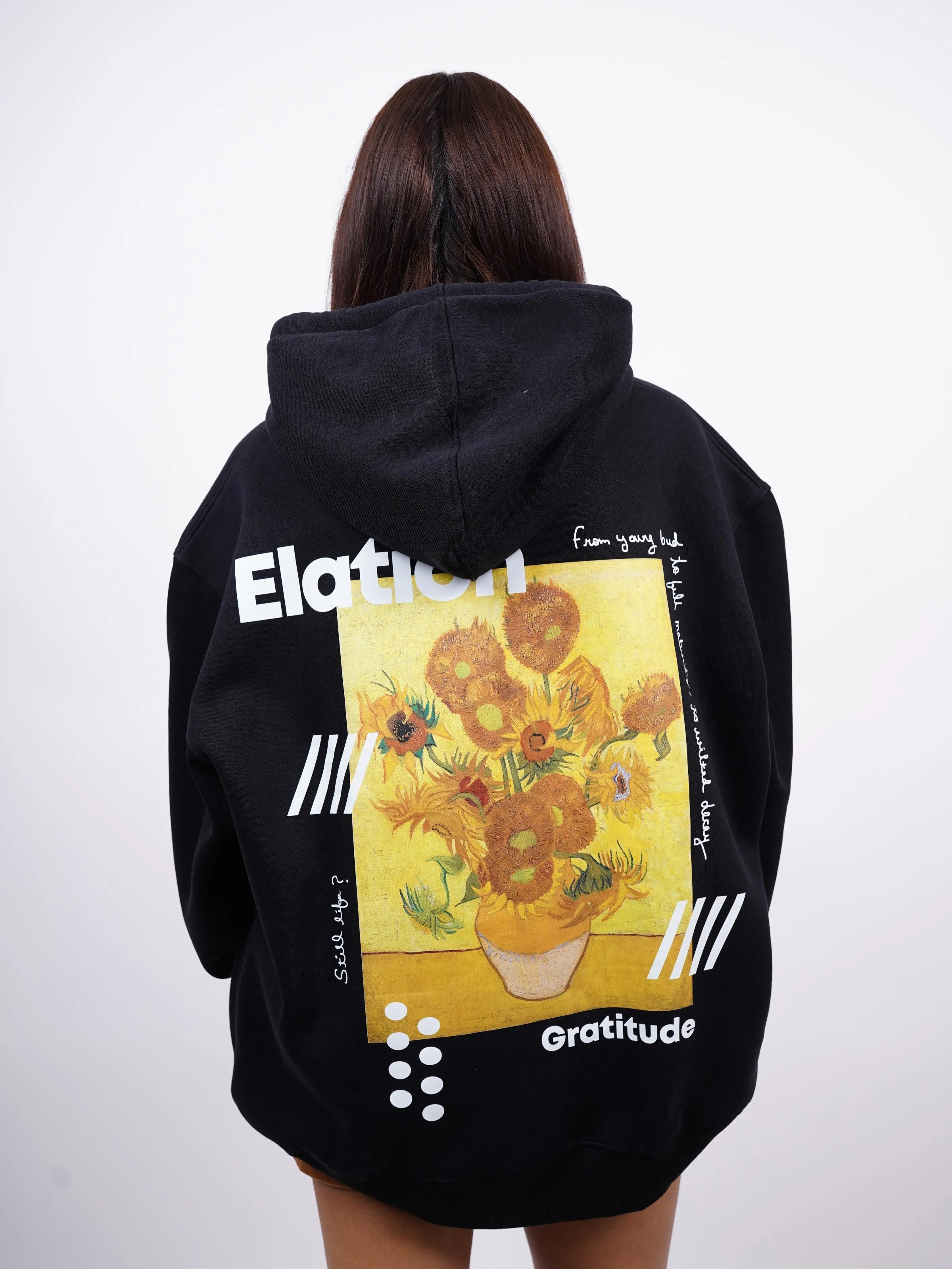 Van Gogh : Sunflower Heavyweight Baggy Hoodie For Men and Women