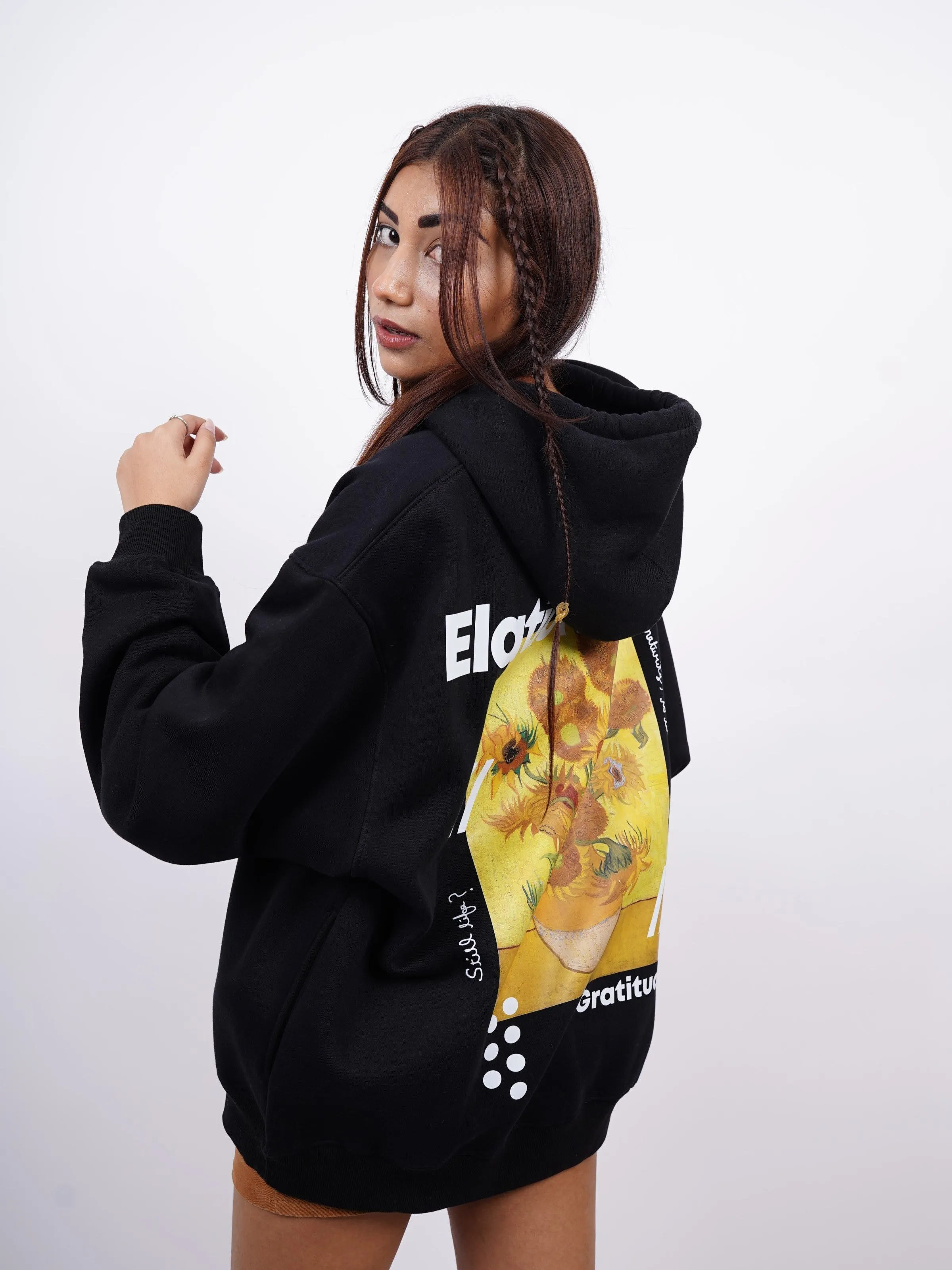 Van Gogh : Sunflower Heavyweight Baggy Hoodie For Men and Women