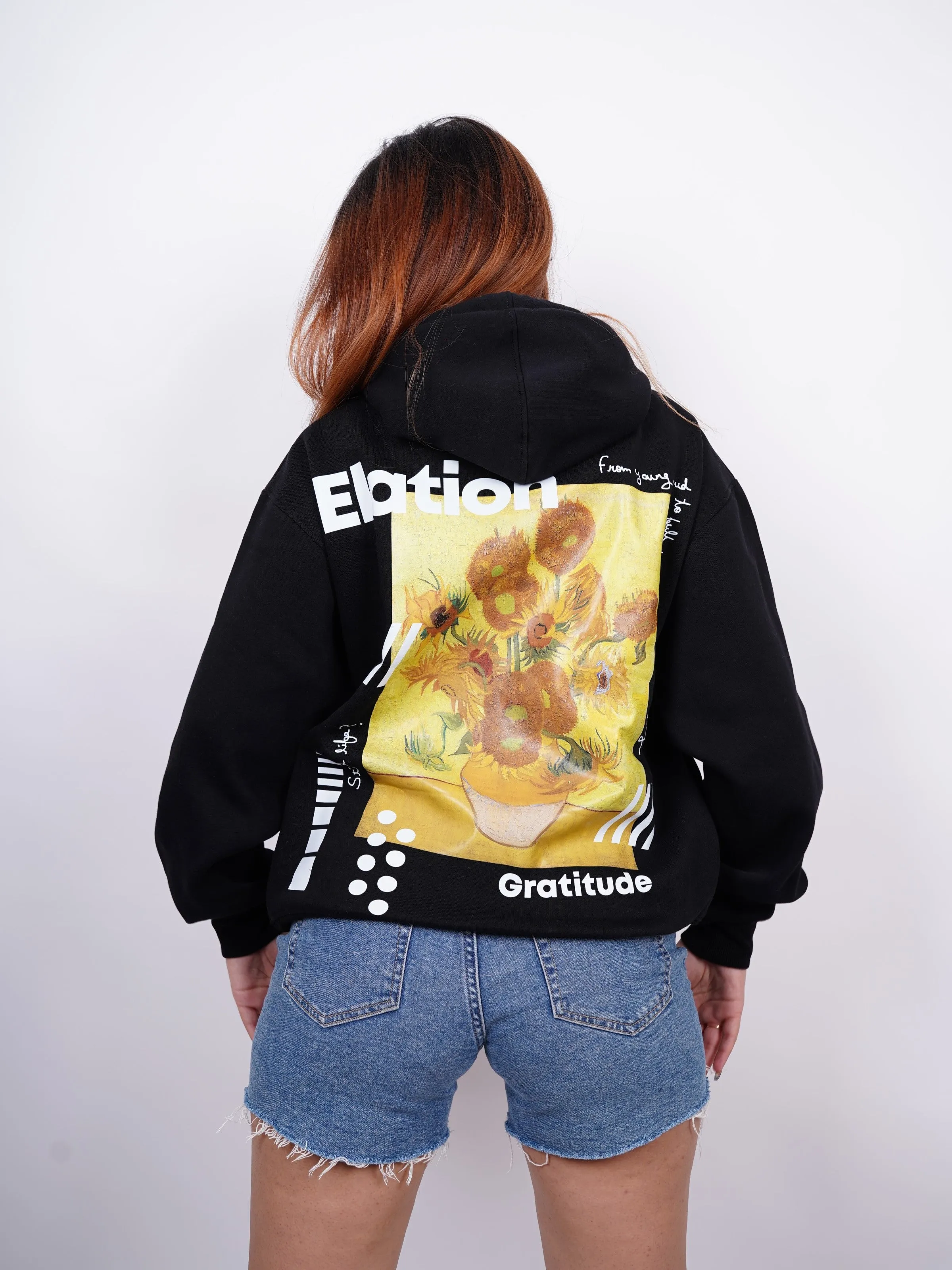 Van Gogh : Sunflower Heavyweight Baggy Hoodie For Men and Women