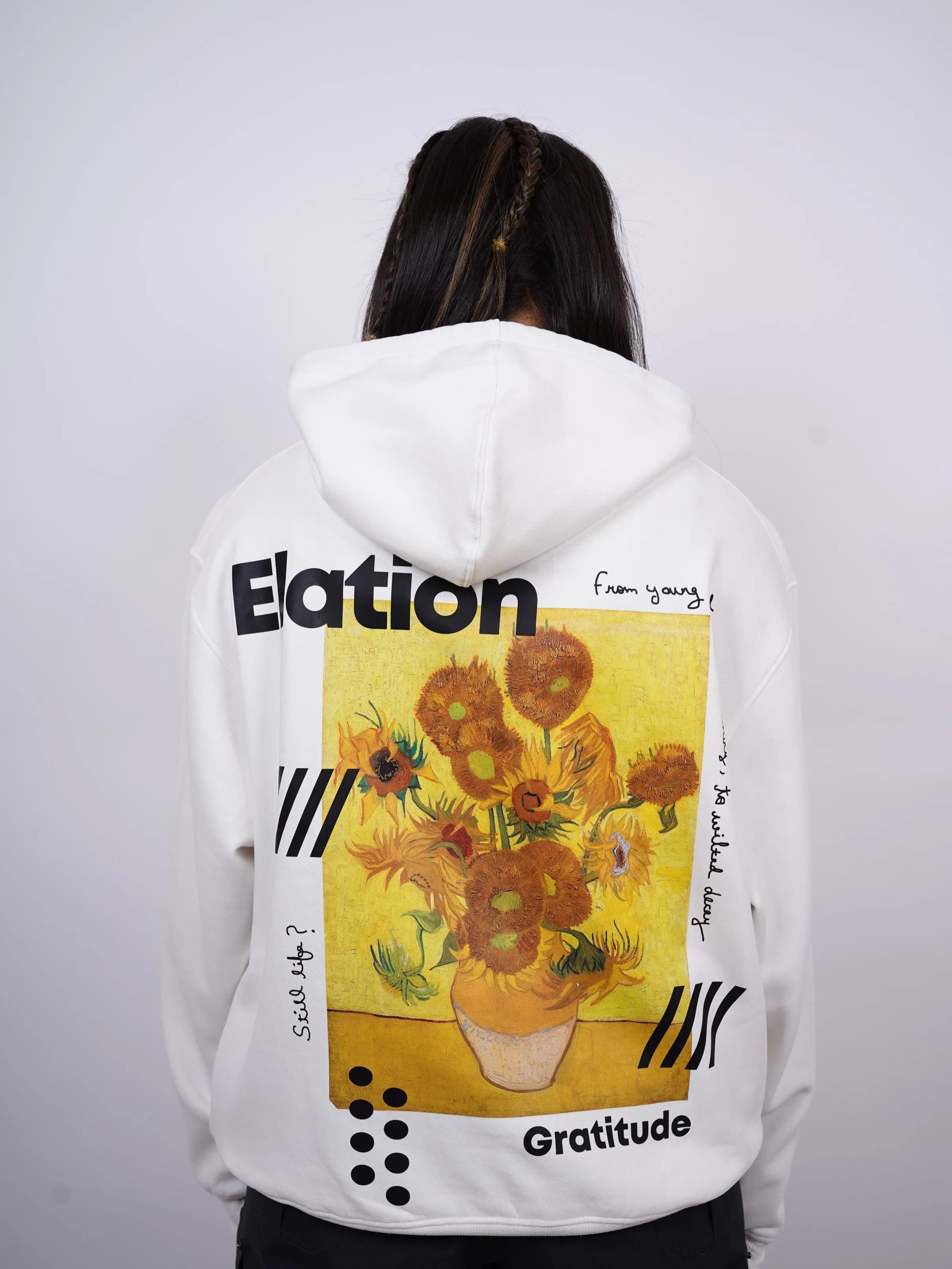 Van Gogh : Sunflower Heavyweight Baggy Hoodie For Men and Women