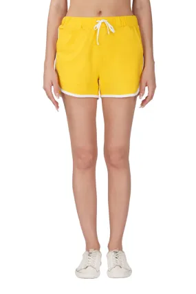 Women Yellow Yoga Shorts