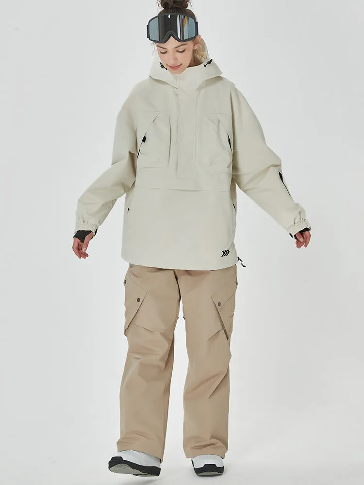 Women's Freerider Baggy Anorak Jacket with Swag Cargo Snowboard Pants