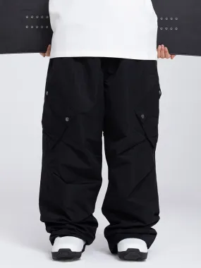 Women's Mountain Chill Swag Cargo Pockets Baggy Snow Pants