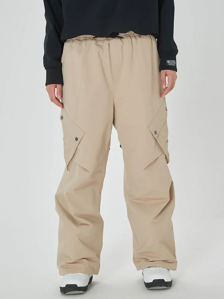 Women's Mountain Chill Swag Cargo Pockets Baggy Snow Pants