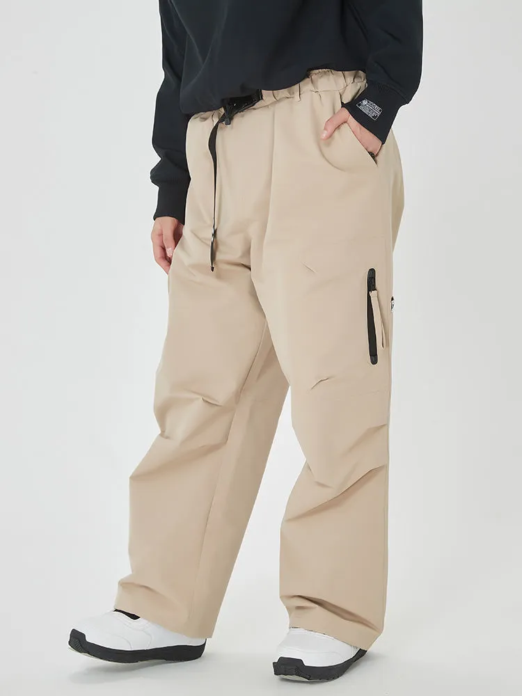 Women's Prime Mountain Baggy Snow Pants with Dual Side Cargo Pockets