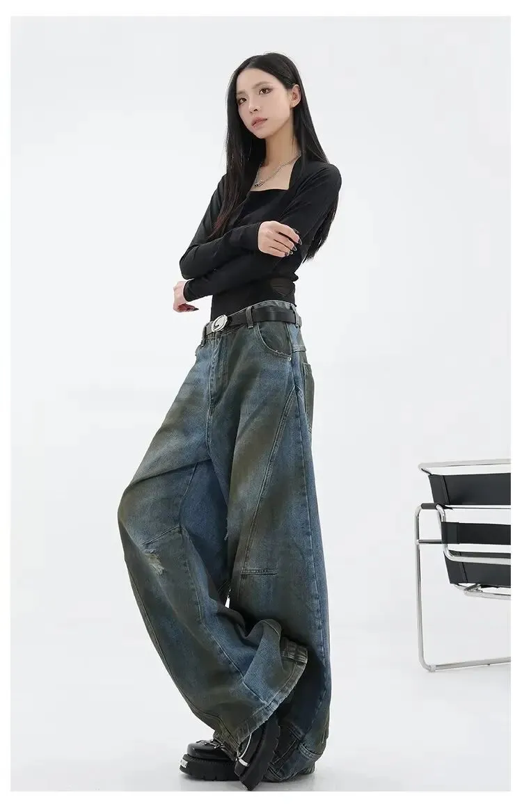 Women's Upside Down Oversized Baggy Jeans